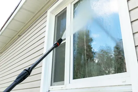Washing a window and frame